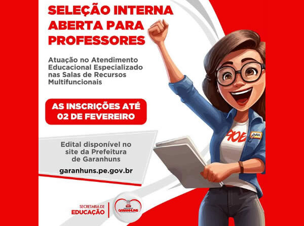 Secretaria de Educação de Garanhuns abre processo seletivo para professores efetivos